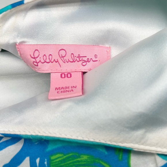 Lilly Pulitzer Roswell Shorley Blue Tossing The Line Fit and Flare Dress Size 00 - Picture 5 of 7